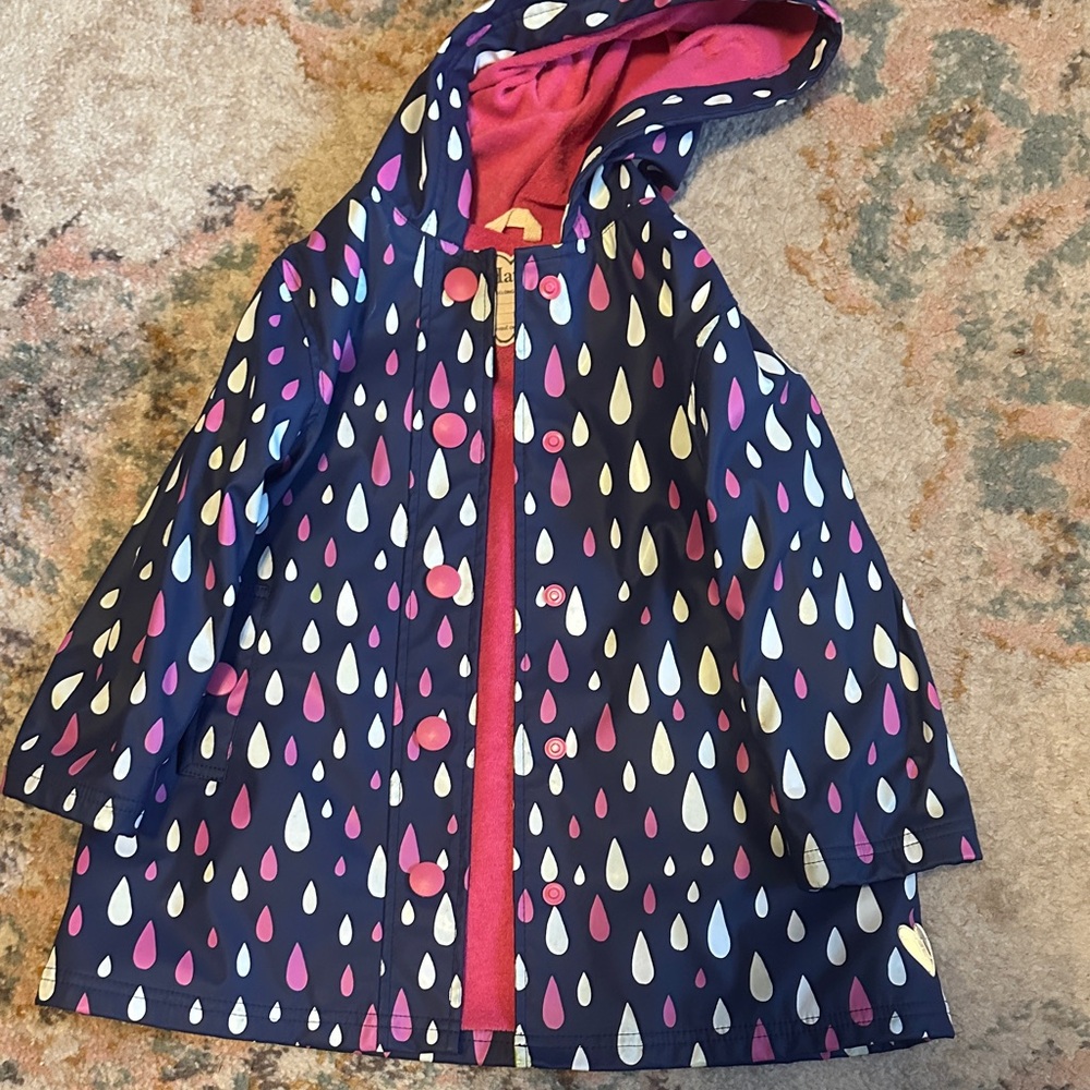 Hatley Navy Raindrop Kids Raincoat